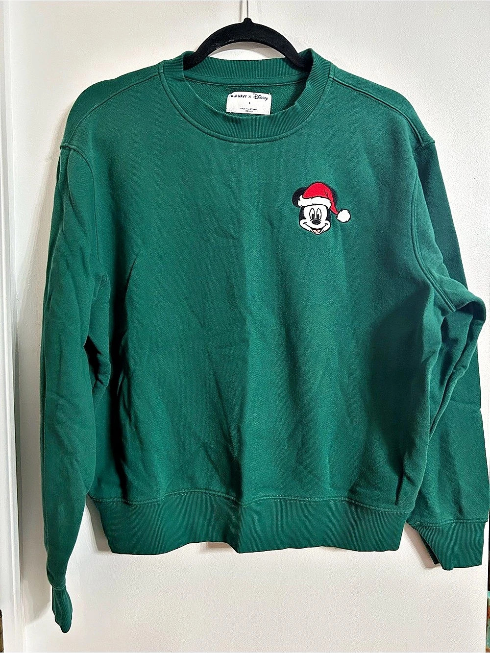 Old Navy Disney Mickey Mouse Mickey Mouse Green Sweatshirt Size Small